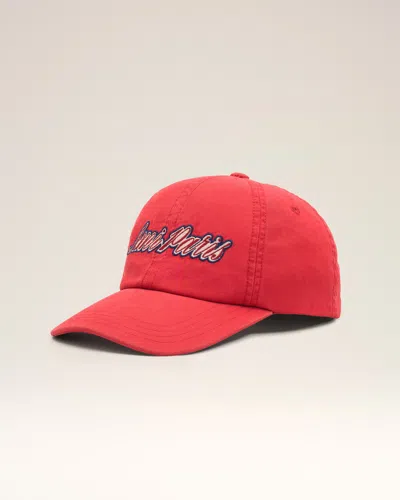 Ami Alexandre Mattiussi Red Cotton Cap With Ami Paris Emboirery Red In Ruby Red Washed