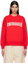 Ami Alexandre Mattiussi Coeur Sacré Crewneck Sweatshirt Red Unisex In 681 Scarlet Red