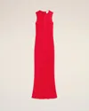 Ami Alexandre Mattiussi Ami Paris Sleeveless Maxi Dress In Poppy