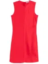 Ami Alexandre Mattiussi Distressed Finish Mini Dress In Red
