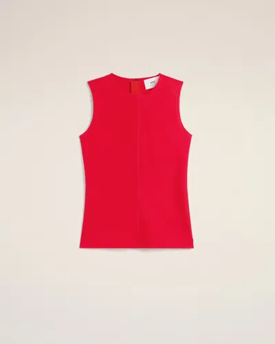 Ami Alexandre Mattiussi Red Sleeveless Top Red In Poppy