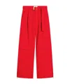 Ami Alexandre Mattiussi Fluid Wool Canvas Cargo Pants In Red
