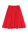 Ami Alexandre Mattiussi Red Wool Skirt With Godets Red In Red