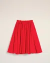 Ami Alexandre Mattiussi Red Wool Skirt With Godets Red In Red