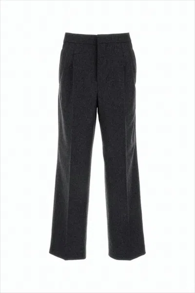 Ami Alexandre Mattiussi Refined Wool Suit Pants With Tailored Straight-leg Cut In Blue