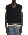 Ami Alexandre Mattiussi Ami Paris Sleeveless Ribbed Sweater In Navy Blue
