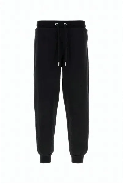 Ami Alexandre Mattiussi Relaxed Fit Black Track Pants With Drawstring Waistband