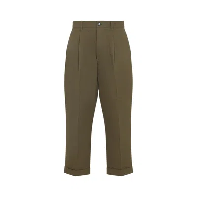 Ami Alexandre Mattiussi Relaxed Fit Brown Trousers