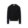 Ami Alexandre Mattiussi Relaxed Fit Cotton Sweatshirt In Black