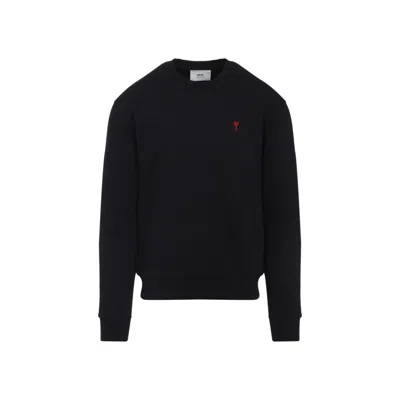 AMI ALEXANDRE MATTIUSSI RELAXED FIT COTTON SWEATSHIRT