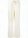 Ami Alexandre Mattiussi Relaxed Fit Wide Leg Pants With Drawstring Waistband In White