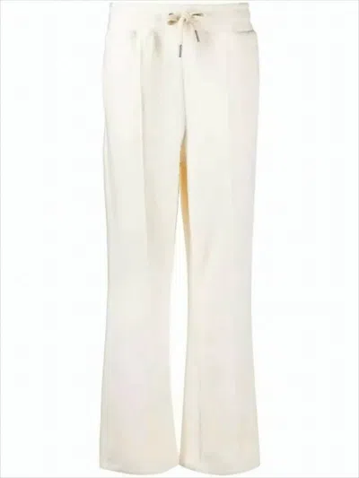 Ami Alexandre Mattiussi Relaxed Fit Wide Leg Pants With Drawstring Waistband In White