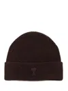 AMI ALEXANDRE MATTIUSSI RIBBED BEANIE