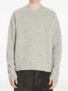 Ami Alexandre Mattiussi Ami Paris Men Sweater In Alpaca E Lan In Gray