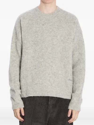 Ami Alexandre Mattiussi Ami Paris Men Sweater In Alpaca E Lan In Gray