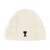 Ami Alexandre Mattiussi Ribbed Knit Wool Beanie In White