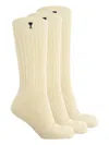 Ami Alexandre Mattiussi Ribbed Logo Socks (pack Of Three) In Neutral