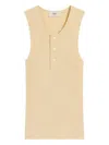 Ami Alexandre Mattiussi Ribbed Tank Top In Neutral