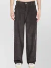 Ami Alexandre Mattiussi Ami Paris Grey Corduroy Wide-leg Trousers Ami Paris In Black