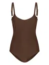 Ami Alexandre Mattiussi Swimsuit Ami Paris Woman Color Orange In Brown