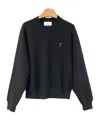 Ami Alexandre Mattiussi Ami Paris Logo-embroidered Stretch-cotton Sweatshirt In Black