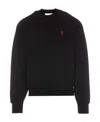 Ami Alexandre Mattiussi Ami Paris Ami De Coeur Crewneck Sweatshirt In Black