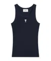 Ami Alexandre Mattiussi Round Collar Sleeveless Vest In Black