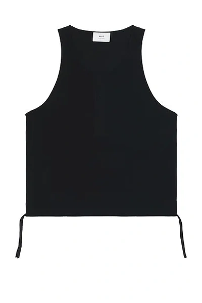 Ami Alexandre Mattiussi Round Collar Tank Shirt In Black