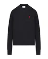 Ami Alexandre Mattiussi Ami Paris Ami De Coeur Black Crew-neck Sweatshirt Women In Black