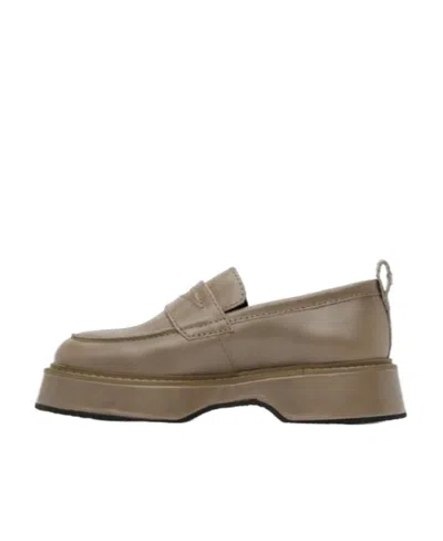Ami Alexandre Mattiussi Round-headed Love Shoes In Brown