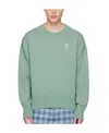 Ami Alexandre Mattiussi Round Neck Long-sleeved Sweater In Green