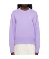 Ami Alexandre Mattiussi Ssense Exclusive Purple Ami De Cœur Sweater In Purple