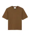 Ami Alexandre Mattiussi Round Neck Short Sleeve T-shirt In Brown