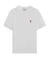 Ami Alexandre Mattiussi Ami Paris Ami Paris De Coeur Cotton T-shirt In White