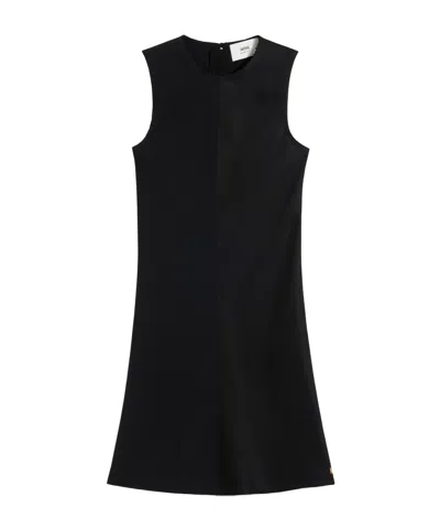 Ami Alexandre Mattiussi Round-neck Straight Skirt In Black
