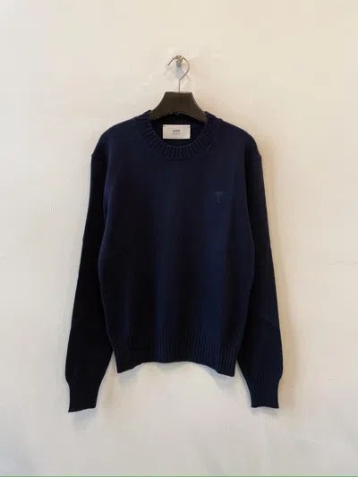 Ami Alexandre Mattiussi Round Neck Sweater In Black