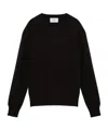Ami Alexandre Mattiussi Ami Paris Brown Cashmere Ami De Coeur Sweater Men In Black