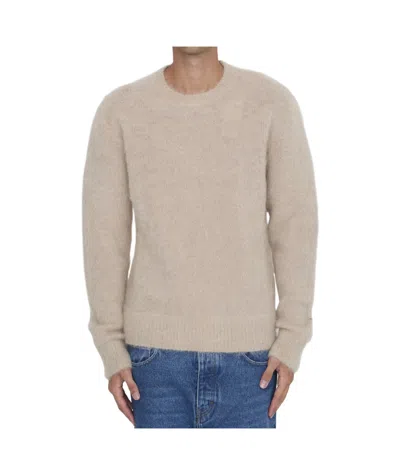 Ami Alexandre Mattiussi Round Neck Sweater In Nude