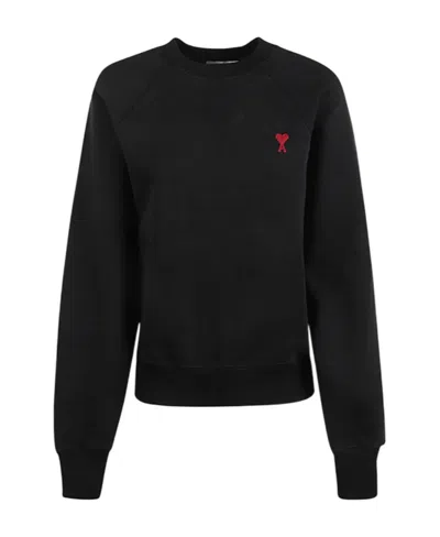 Ami Alexandre Mattiussi Round-neck Sweater In Black