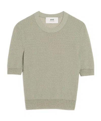 Ami Alexandre Mattiussi Round-necked T-shirt In Green