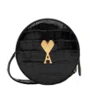 Ami Alexandre Mattiussi Round Paris Shoulder Bag In Black