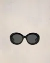 Ami Alexandre Mattiussi Rounded Ami De Coeur Sunglasses In Black