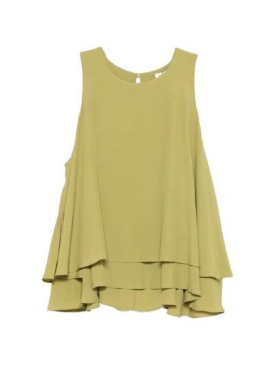 Ami Alexandre Mattiussi Ruffled Blouse In Green