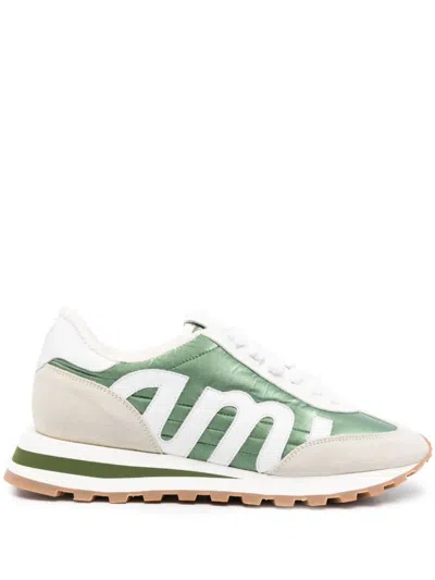 Ami Alexandre Mattiussi Rush Panelled Sneakers In 351 Olive
