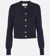 AMI ALEXANDRE MATTIUSSI SAILOR COTTON AND WOOL CARDIGAN