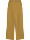 Ami Alexandre Mattiussi Straight Wide-leg Trousers High Waist In Brown