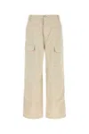 AMI ALEXANDRE MATTIUSSI SAND DENIM WIDE-LEG JEANS