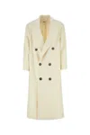 Ami Alexandre Mattiussi Wide-lapels Double-breasted Long Coat In Neutral