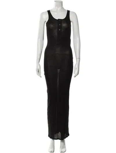 Pre-owned Ami Alexandre Mattiussi Scoop Neck Long Dress In Blue