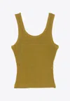 Ami Alexandre Mattiussi Scoop Neck Tank Top In Brown